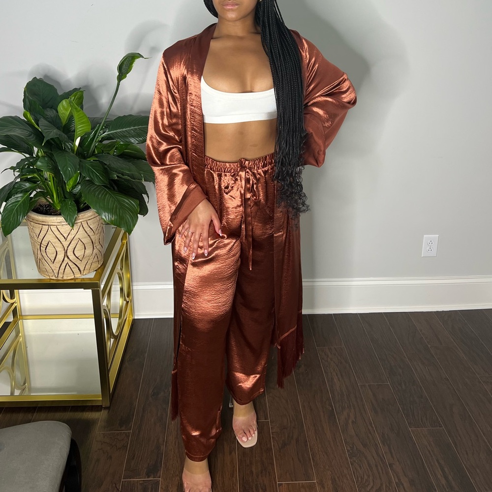 Glow Up Satin Duster (L)